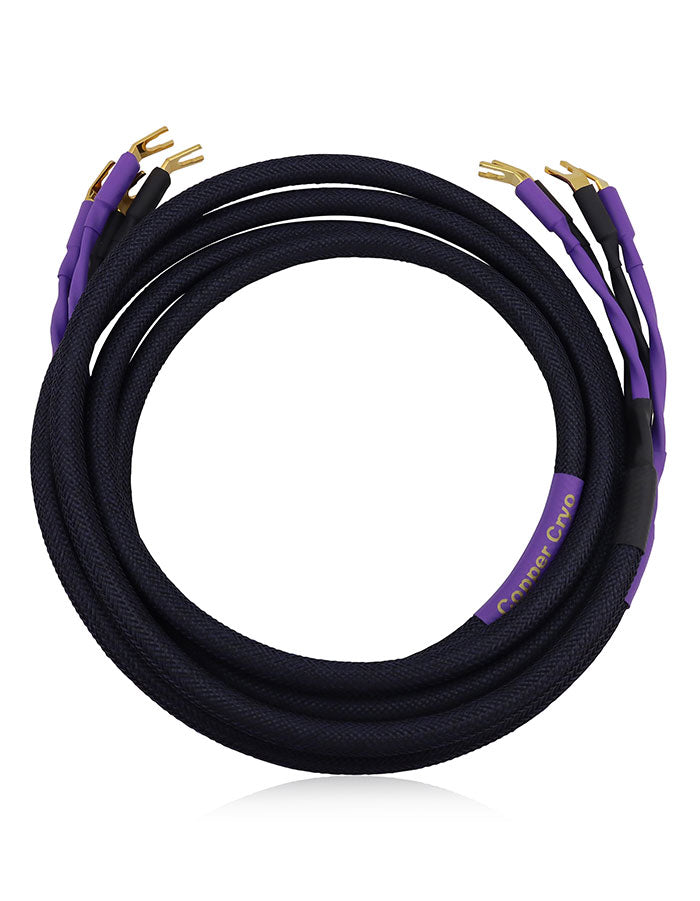 AAC Copper Cryo Speaker Cable Pair Gold Spade
