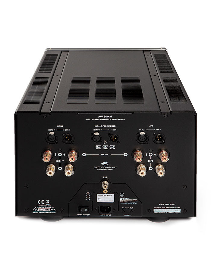 Electrocompaniet AW 800 M Reference Monoblock Power Amplifier (Pair) - rear