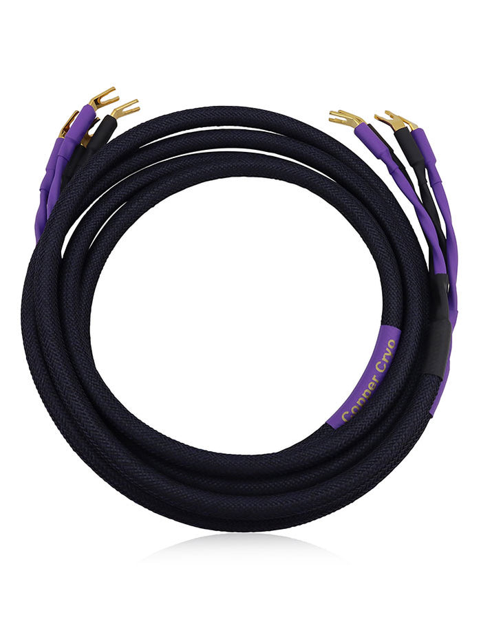 AAC Copper Cryo Speaker Cable Pair Gold Spade
