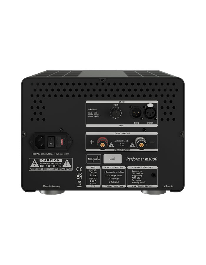SPL Performer m1000 Mono Power Amplifier - rear