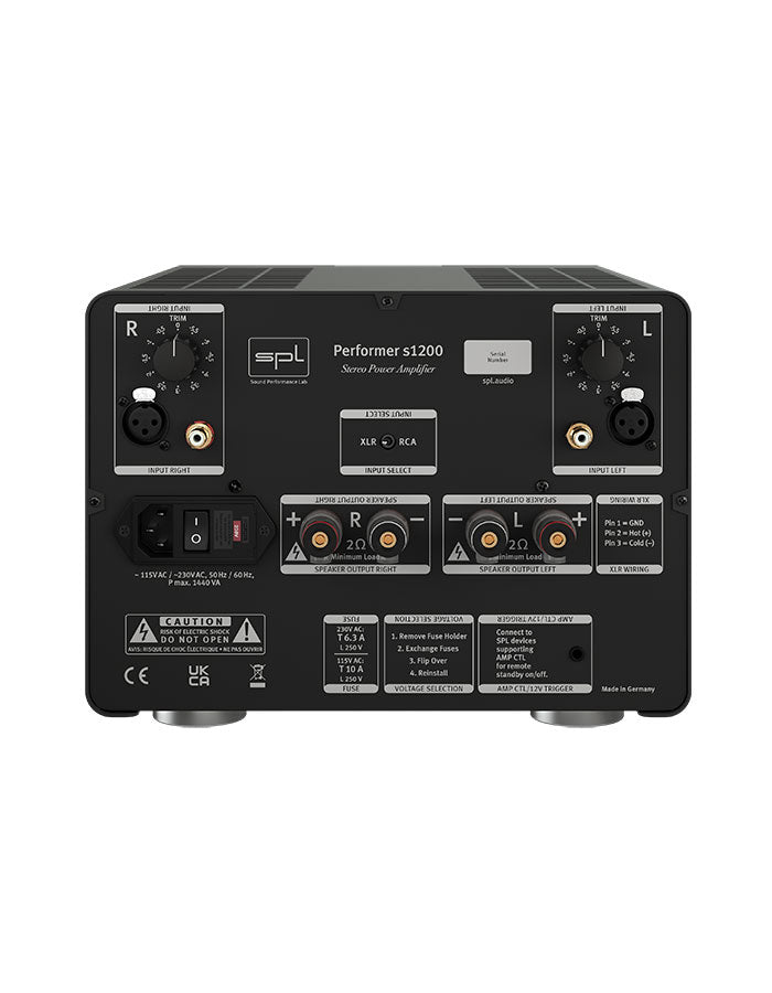 SPL Performer s1200 Power Amplifier - rear