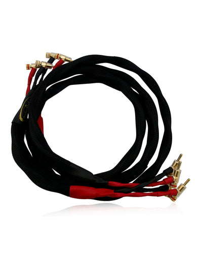 AAC SC-5 ePlus Cryo Double Bi-wire Speaker Cable Pair Gold Banana